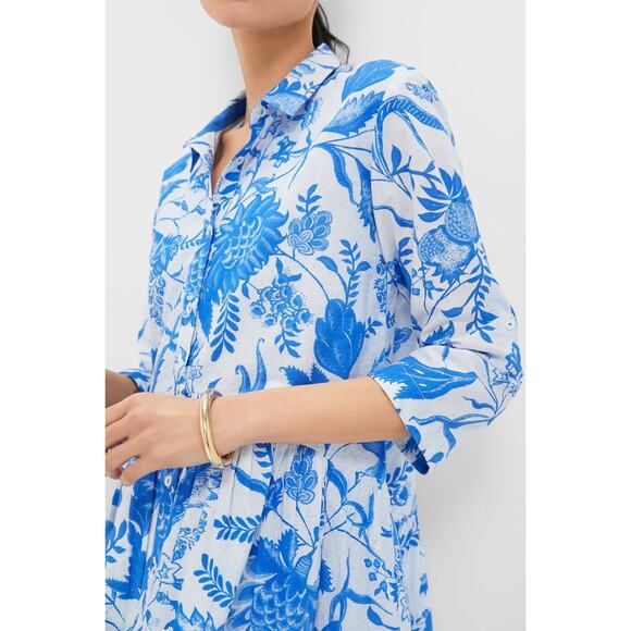 RO'S GARDEN Exclusive Blue Tiffany Deauville Mini Dress Size M NWT - Picture 5 of 8